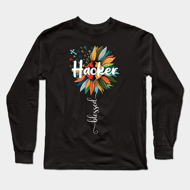 Blessed Hacker Long Sleeve T-Shirt by Brande